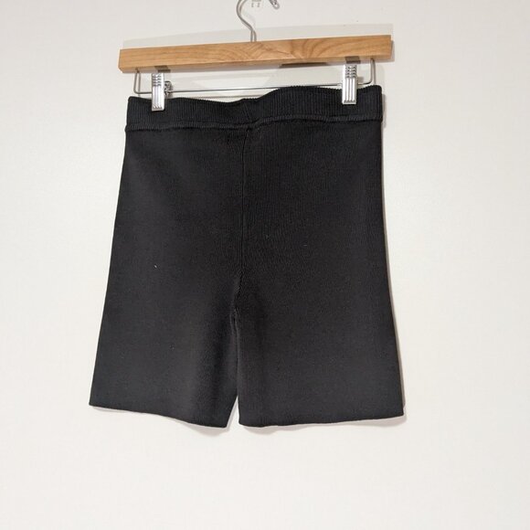 Monrow Knitted Shorts Charcoal Grey Size Small - Picture 3 of 5